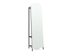 Espejo de cuerpo entero Frenraby 2 en 1 con estantes 165x40x35 cm Negro [EN.CASA]