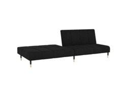 Sofá Cama De 2 Plazas Terciopelo Negro