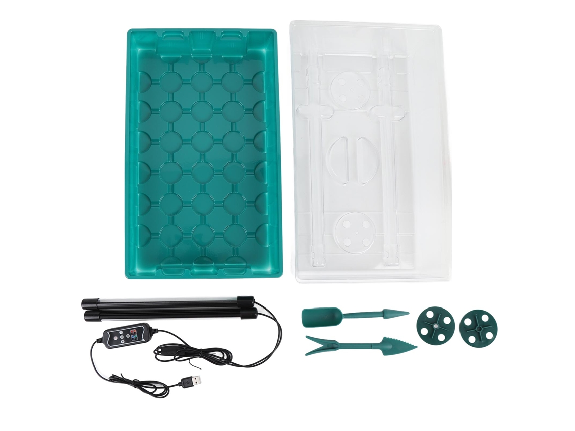 Kit De Inicio Para Plantas Con Luz Led De Cultivo, 3 Modos, 3 Temporizadores, 5 Niveles De Brillo, Bandeja De 40 Celdas.