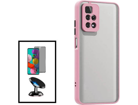 Kit Carcasa Trasera Protección Cámara + Protector de Pantalla Xiaomi Poco X4 Pro 5G GIFT4ME Rosa