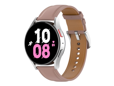 Correa de reloj inteligente para Samsung Galaxy Watch 5 Pro 45 mm Correa de cuero premium (rosa oscuro)