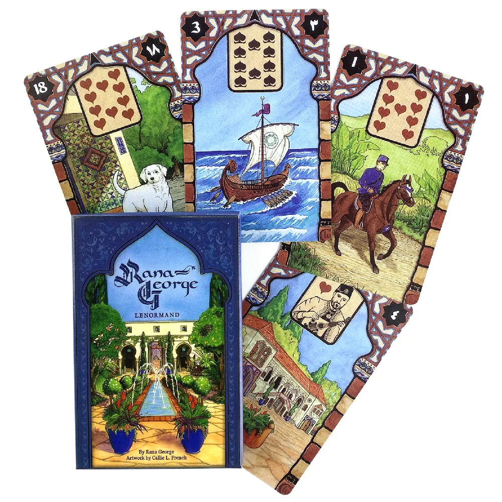 Juego De Cartas Oráculo Lenormand De Rana George, Cartas Del Tarot Oráculo