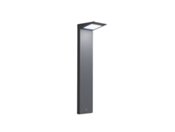 Bolardo Solar LED de suelo a pilas de 2,2W con fotovoltaica gris oscuro IP54 ZAFFERANO