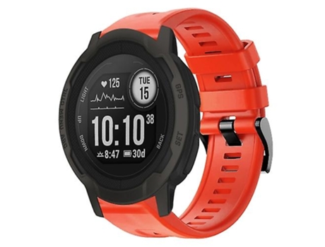 Correa De Reloj Inteligente Para Garmin Instinct 2, Hebilla De Metal, Correa De Reloj De Silicona De Color Sólido Rojo VENISYMLIS
