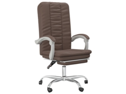 Maison Exclusive - Silla De Oficina Reclinable Cuero Sintético Marrón