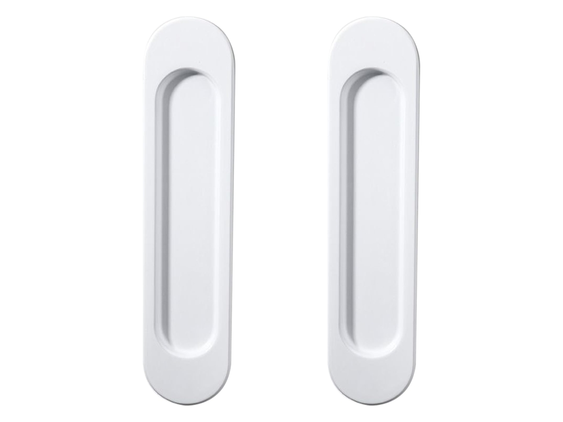Tiradores Adhesivos Angulares 2 Unidades, Aluminio Dorado Mate 148mm Blanco Esquinas Redondeadas, Para Puertas Y Ventanas.