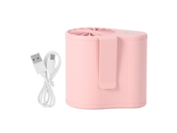 Ventilador de cintura portátil recargable por USB - Rosa Verano