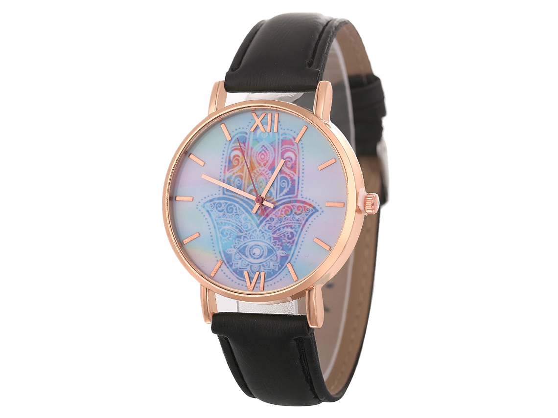 Elegante Reloj De Pulsera Unisex De Cuarzo Para Parejas, Regalo Informal De Moda (negro)
