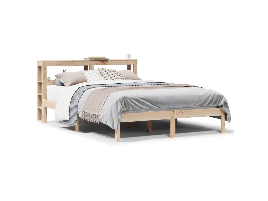Maison Exclusive - Estructura De Cama Sin Colchón Madera Maciza De Pino 160x200 Cm