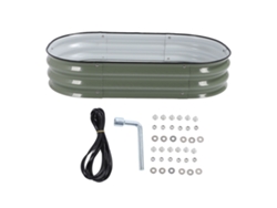Kit de bancal elevado, bancal elevado, jardineras elevadas, fácil de hacer, ovalado, verde claro