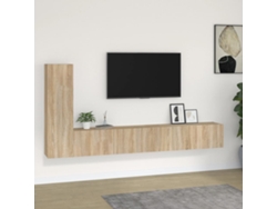 Pack Muebles de Armario Tv 3 Pzs Madera Procesada Roble Sonoma