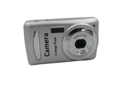 Cámara digital de 16 MP, cámara CCD pequeña y compacta con pantalla LCD, estilo retro, adecuada para adolescentes y adultos(silver) IKIKSO