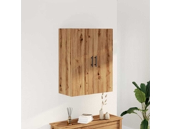 Armario De Pared Madera Ingeniería Marrón Roble 69,5x34x90 Cm