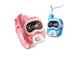 Mini reloj walkie-talkie para niños, alcance de 800 m, con brújula, USB, para uso en exteriores.