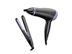 Set de plancha y secador de cerámica e iones Remington Style Essentials
