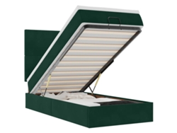 Maison Exclusive - Estructura De Cama Otomana Colchones Terciopelo Verde Oscuro