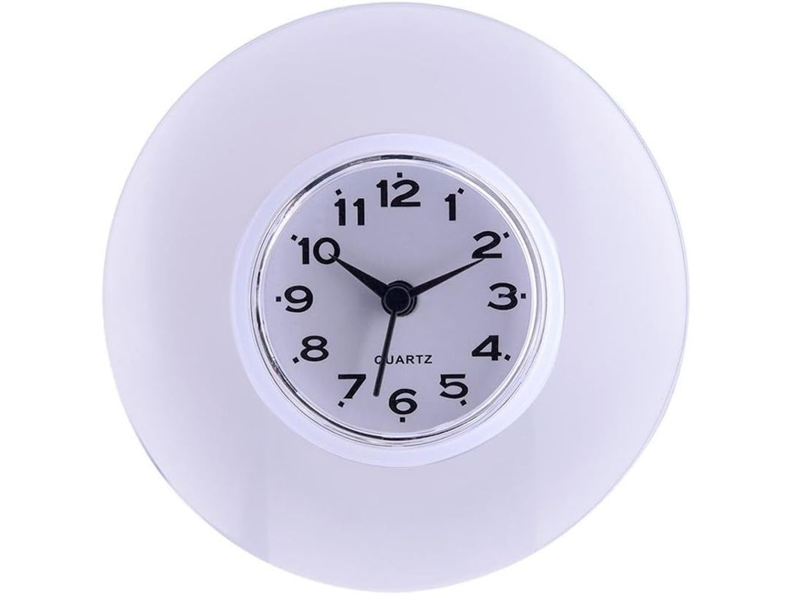 Reloj De Baño Con Ventosas 2025 - Montaje En Pared Para Ducha, Resistente Al Agua, Color Blanco