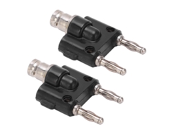 Adaptador J.20022 De 2 Piezas Con Conector Bnc Hembra A Conector Banana De 4 Mm Con Doble Rosca