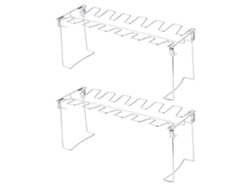 Parrilla Plegable De Acero Inoxidable Para Muslos Y Alitas De Pollo, 2 Unidades.
