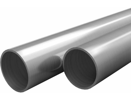 vidaXL Tubos de acero inoxidable redondos 2 unidades V2A 2 m Ø48x1,8mm