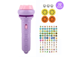 2026-proyector Linterna Para Niños Con 32 Patrones Animales Juguete Luminoso Educativo Científico Temprano Morado