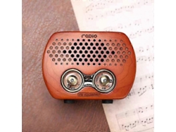 Radio portátil retro 2025, pequeña radio vintage de madera GOKOCO