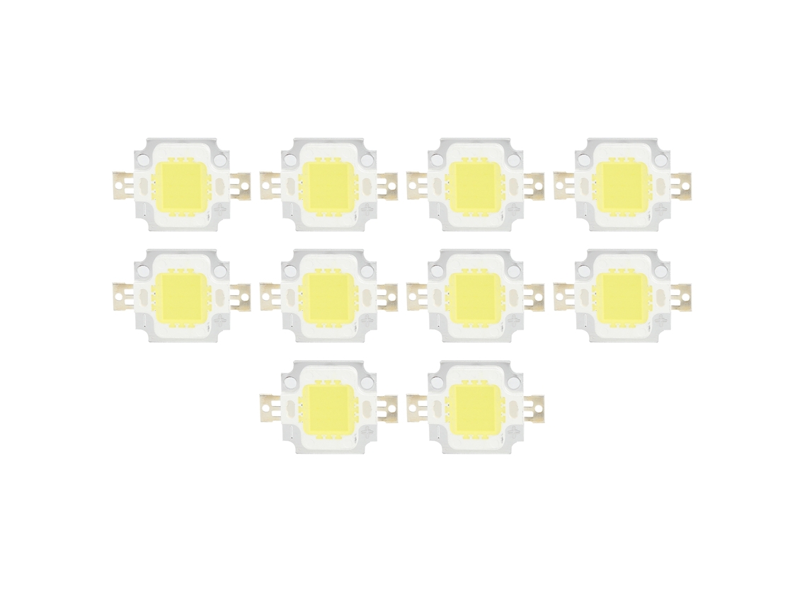 2026-10pcs Fuente De Luz Cob 10w/6500k Chip Led Integrado 12v/700ma Para Accesorios De Lámparas Diy Luz Blanca Pura