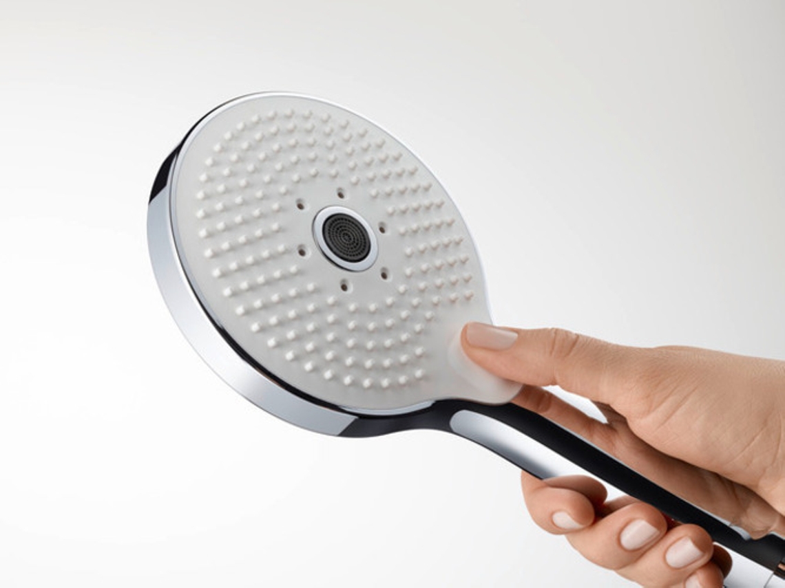 ¡Ducha de mano 3Jet Click! 120 Minusflow Uv065201 Color: Cromo/Blanco DURAVIT