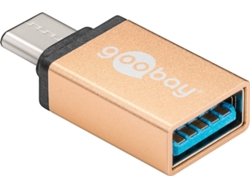 Adaptador GOOBAY 56622 (USB-C - Dorado)