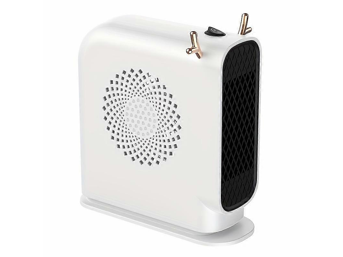 Pequeño calefactor blanco con modos de calefacción y ventilación, apto para uso doméstico, compacto y de cerámica. Chennnls