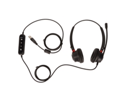 Auriculares Binaurales Usb Para Atención Al Cliente Con Control De Volumen Y Función De Silencio Del Micrófono.