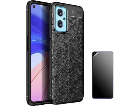 Kit Carcasa + Protector de Pantalla Realme 9 Pro+ Rugged Leather Negro