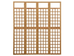 Biombo/Cercel de 4 paneles | Separador de ambientes | Separador de ambientes de madera maciza de abeto 161x180 cm