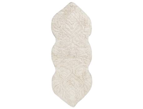Alfombra de baño de algodón crema 150 x 60 cm Canbar BELIANI