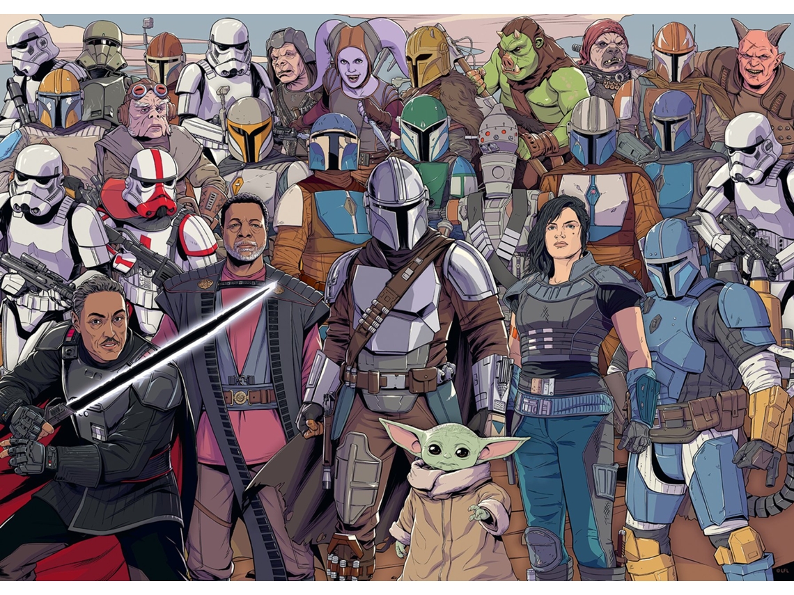 Rompecabezas Ravensburger Star Wars Mandalorian, 1000 piezas, calidad premium