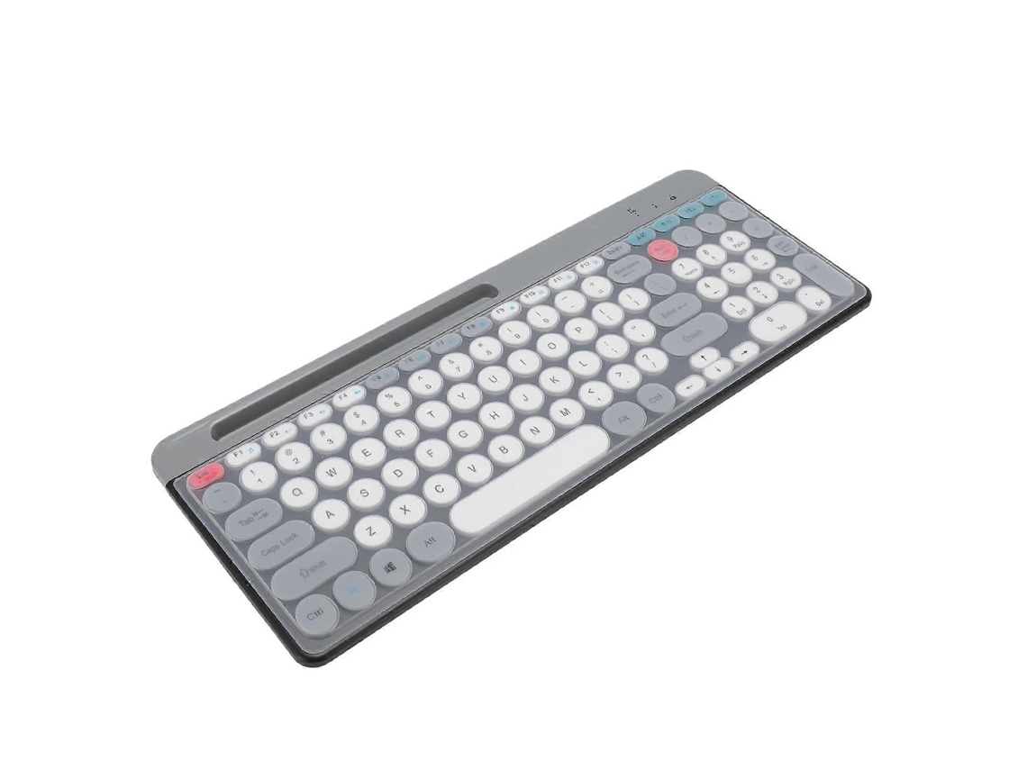 Juego de teclado y ratón inalámbricos Bluetooth de modo dual, teclas redondas vintage, teclado y ratón para juegos Ly Ebike