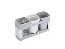 2026-portacepillos Eléctricos Baño Linjou Organizador De Almacenamiento Con 2 Vasos Plástico Abs Sin Bpa
