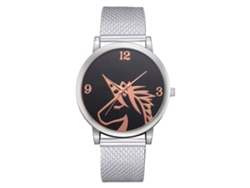 Reloj De Pulsera Unisex De Cuarzo Ccq Con Correa Grande De Cuero Naranja.