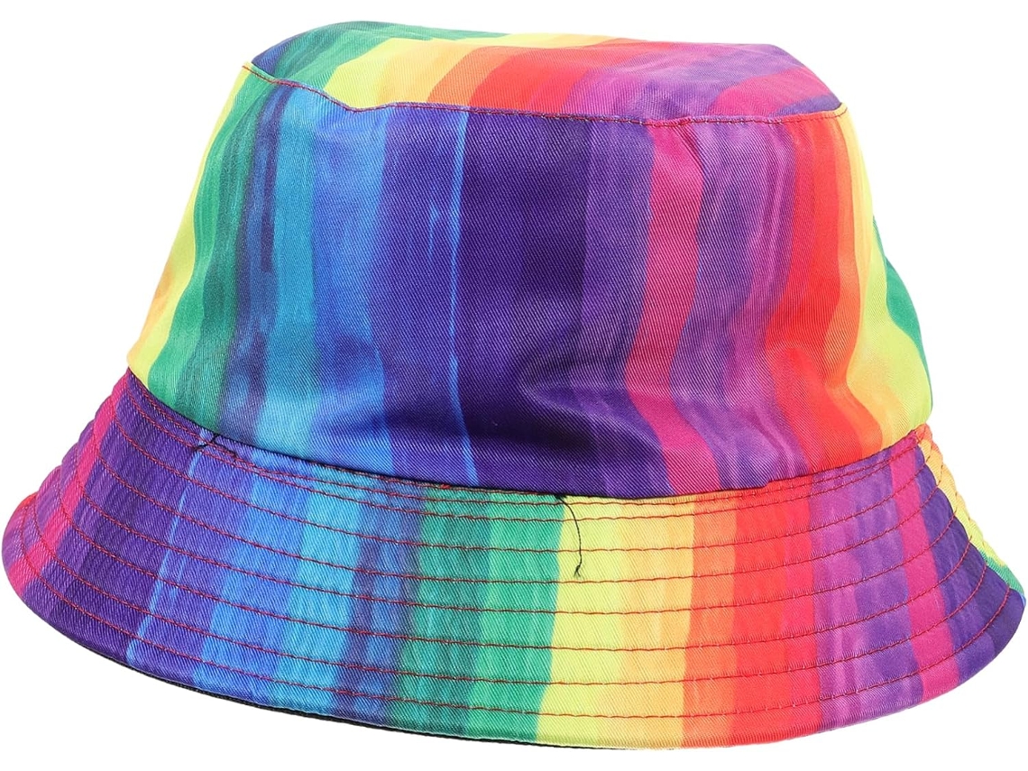 De 5 Chapéus Bucket Com Blocos De Cores Do Arco-íris, Chapéus Bucket Rosa, Bonés Arco-íris