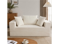 Sofá Cama Plegable 2 En 1 Con 3 Almohadas Para Espacios Pequeños.