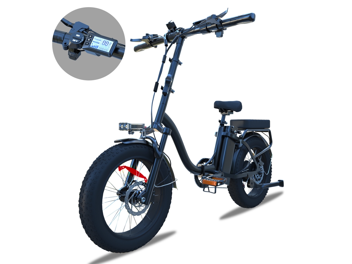 Bicicleta Eléctrica Plegable Bluvall Z01, Batería Extraíble De 36 V Y 13 Ah, Shimano De 7 Velocidades.