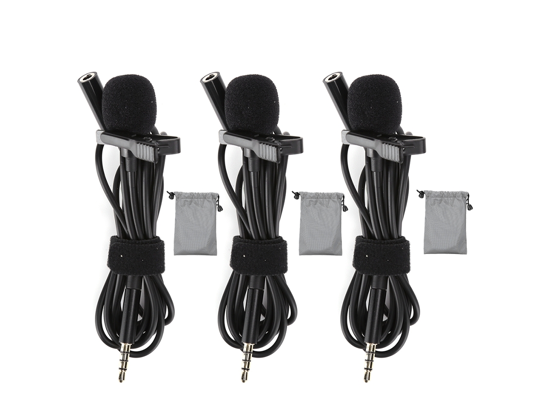 Micrófono Lavalier (interfaz 3.5aux, Captación De Sonido Omnidireccional) 3 Piezas De Micrófono Lavalier Para Móvil