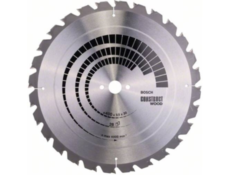 Disco de Sierra Circular BOSCH Construct Madera 400x30x3.5 mm - 28