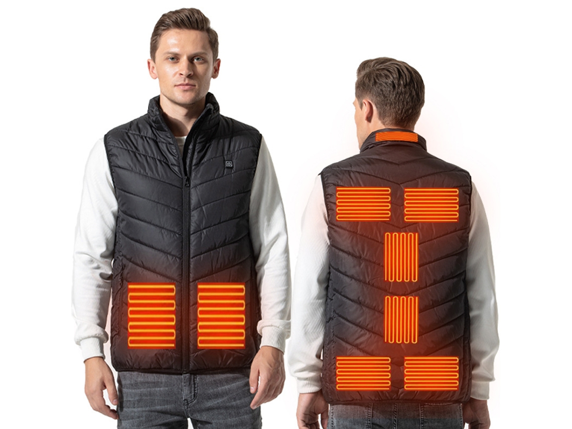 2026-chaleco Calentador Eléctrico Unisex Con 9 Zonas De Calentamiento Invernal Lavable 3 Niveles De Temperatura