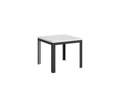 Mesa de Comedor ITAMOBY Linea Libra (90x90/180 - Paneles de Melamina - Fresno Blanco)