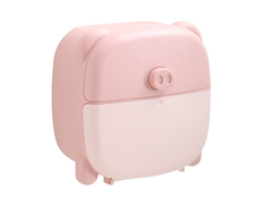 Toallero de pared con diseño de cerdo rosa, gran espacio