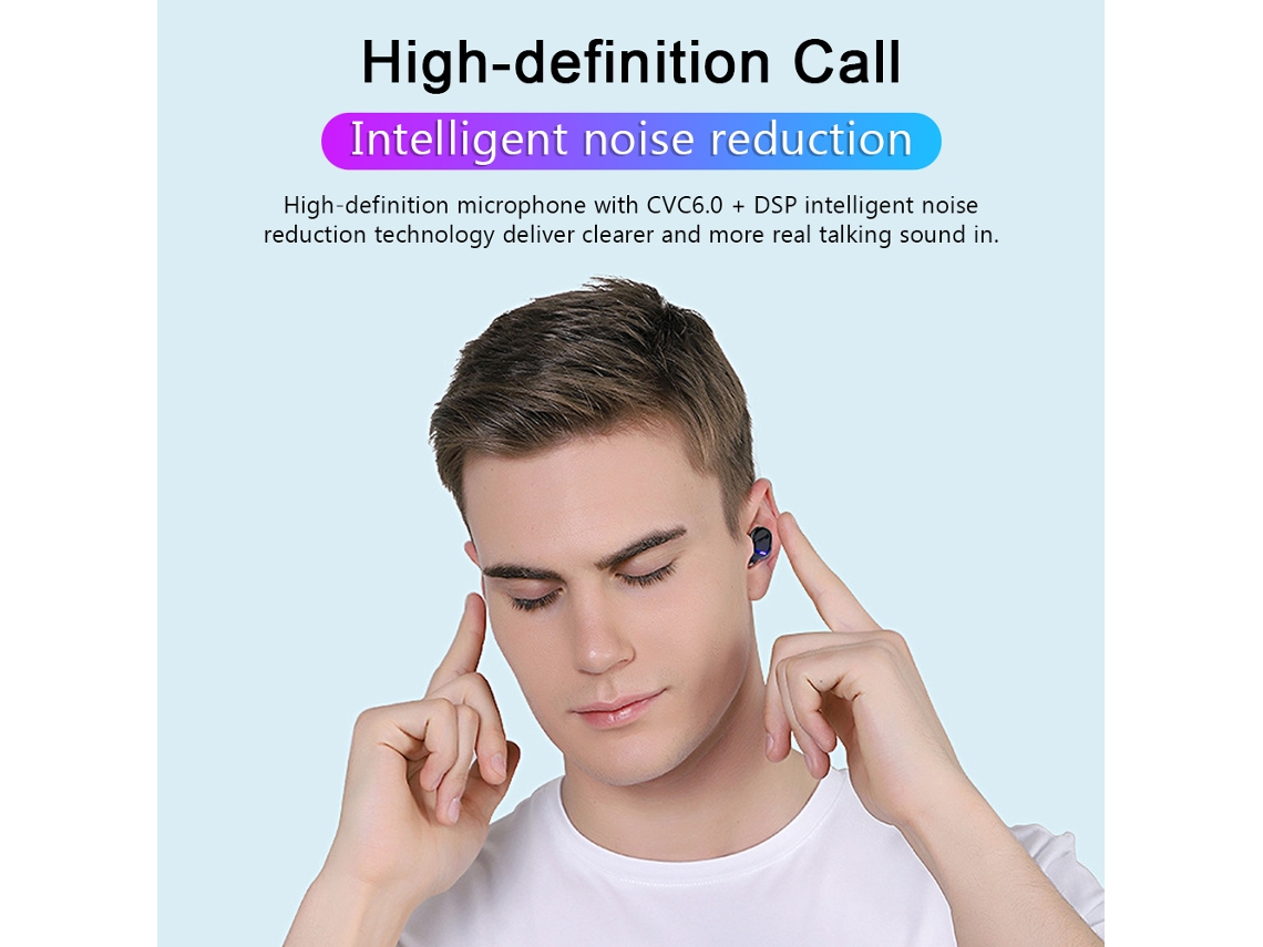 Auriculares Inalámbricos Bluetooth Estéreo Tws Con Micrófono, Estuche De Carga De 2000 Mah Y Pantalla Led.