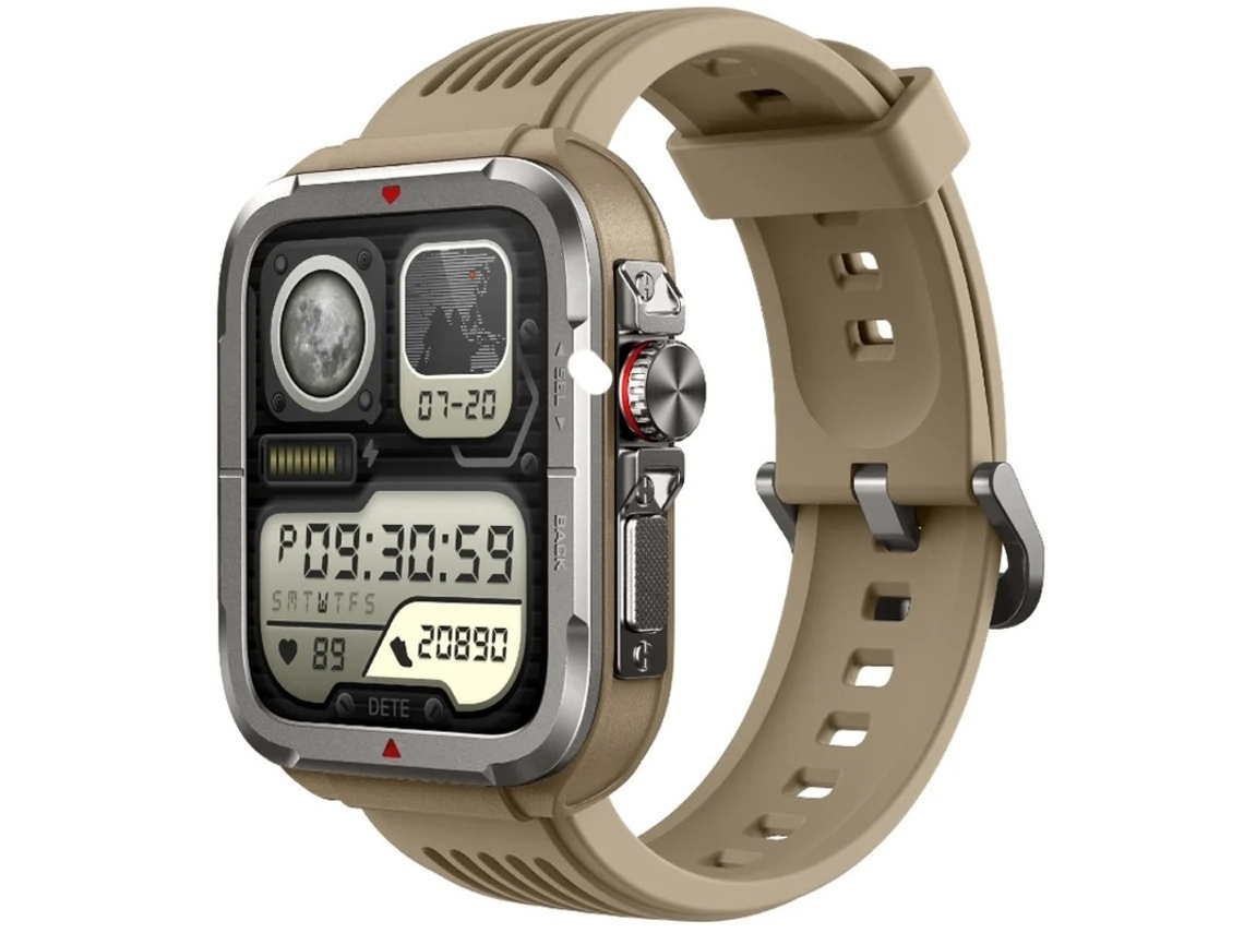 Reloj inteligente digital con movimiento de corona, salud, frecuencia cardíaca, oxígeno en sangre, asistente de voz, amarillo, Bestvite