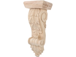Aplique De Pared Decorativo De Madera Maciza Tallada, 9x21x6 Cm. Accesorio De Esquina Romano (no Incluido).