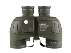 Binoculares 10x50 Bak4 Prism FMC IP68 iluminados, telémetro, brújula, visión en condiciones de poca luz, observación de aves, navegación, safari, senderismo, color negro Yizhood